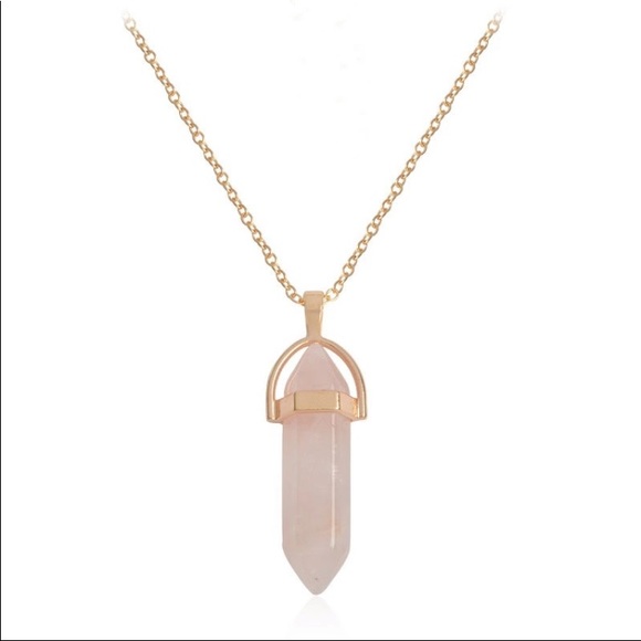 boutique Jewelry - pink quartz necklace